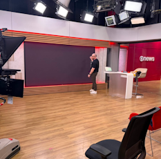 Display Qualipix no estúdio da GloboNews