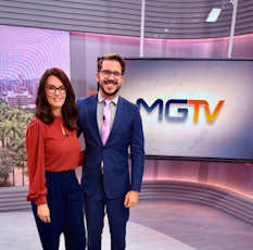 Display no estúdio do MGTV
